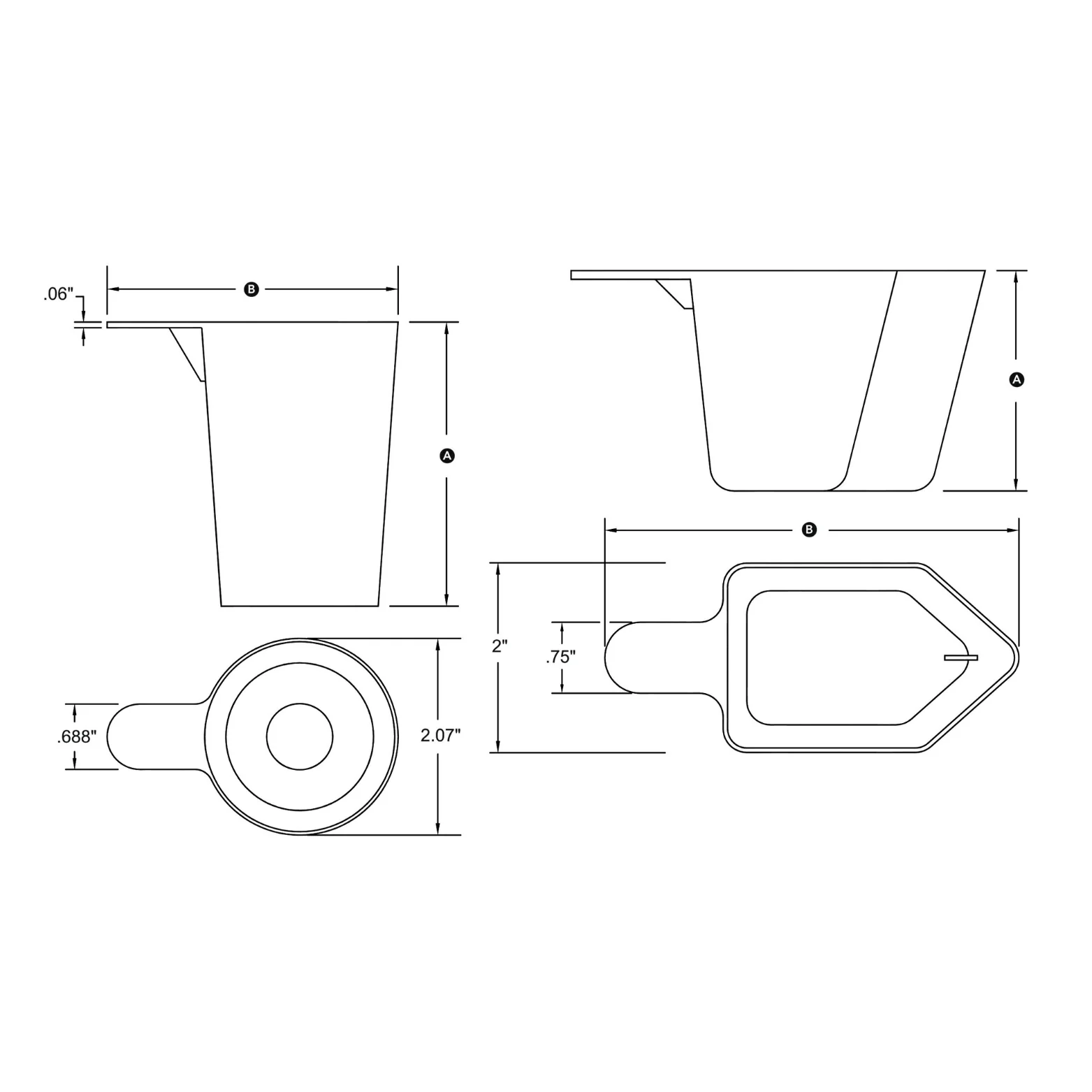 Measurex Graduated Cup 4 oz Rectangle - Image 4