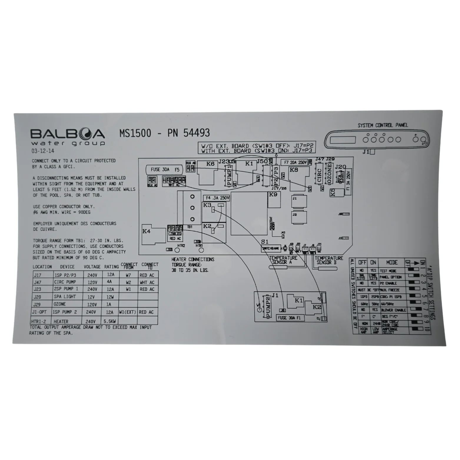 X300035 - Control Pack, Balboa Equipment MS1500 - Image 4
