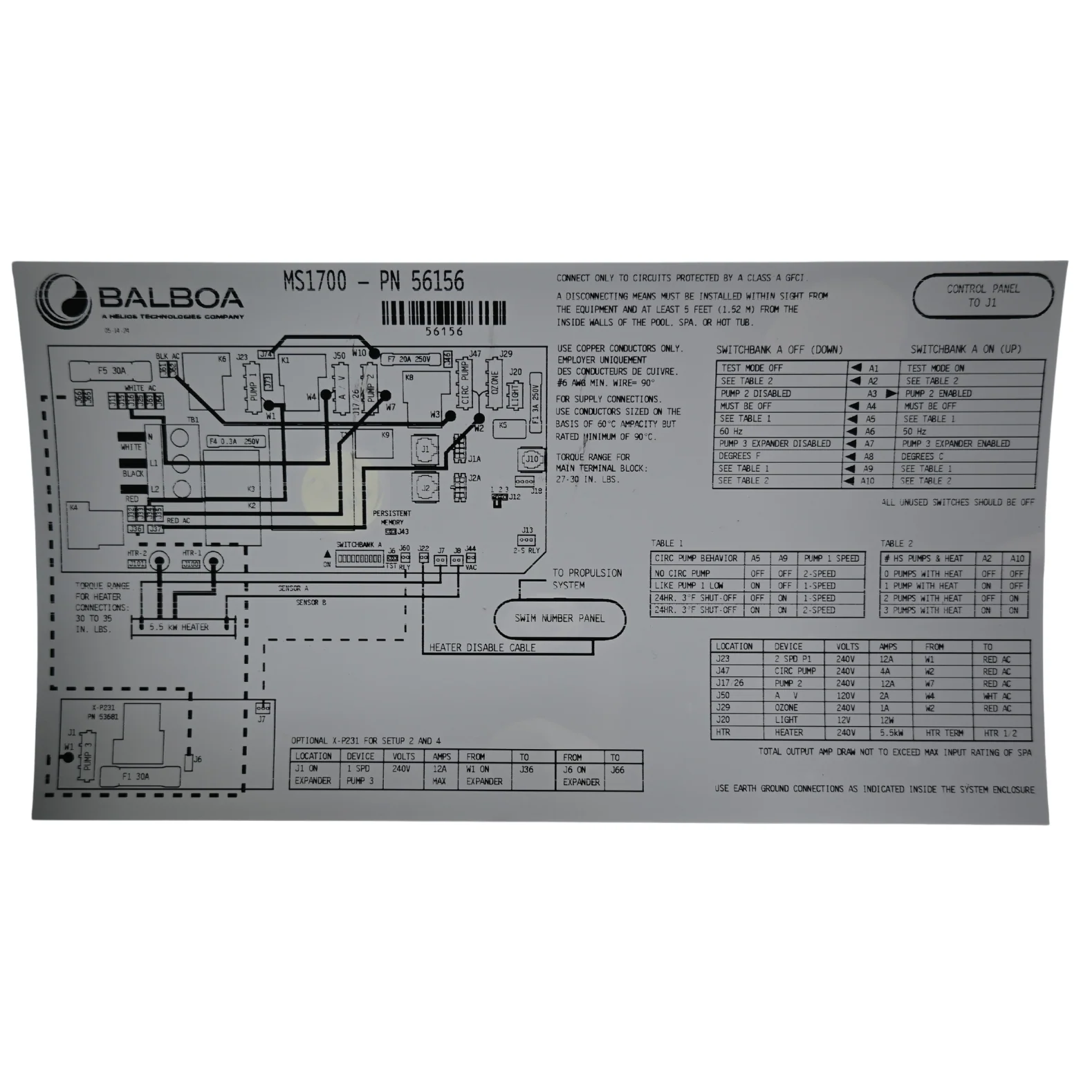 X300781 - Control Pack, Balboa Equipment MS1700 - Image 3