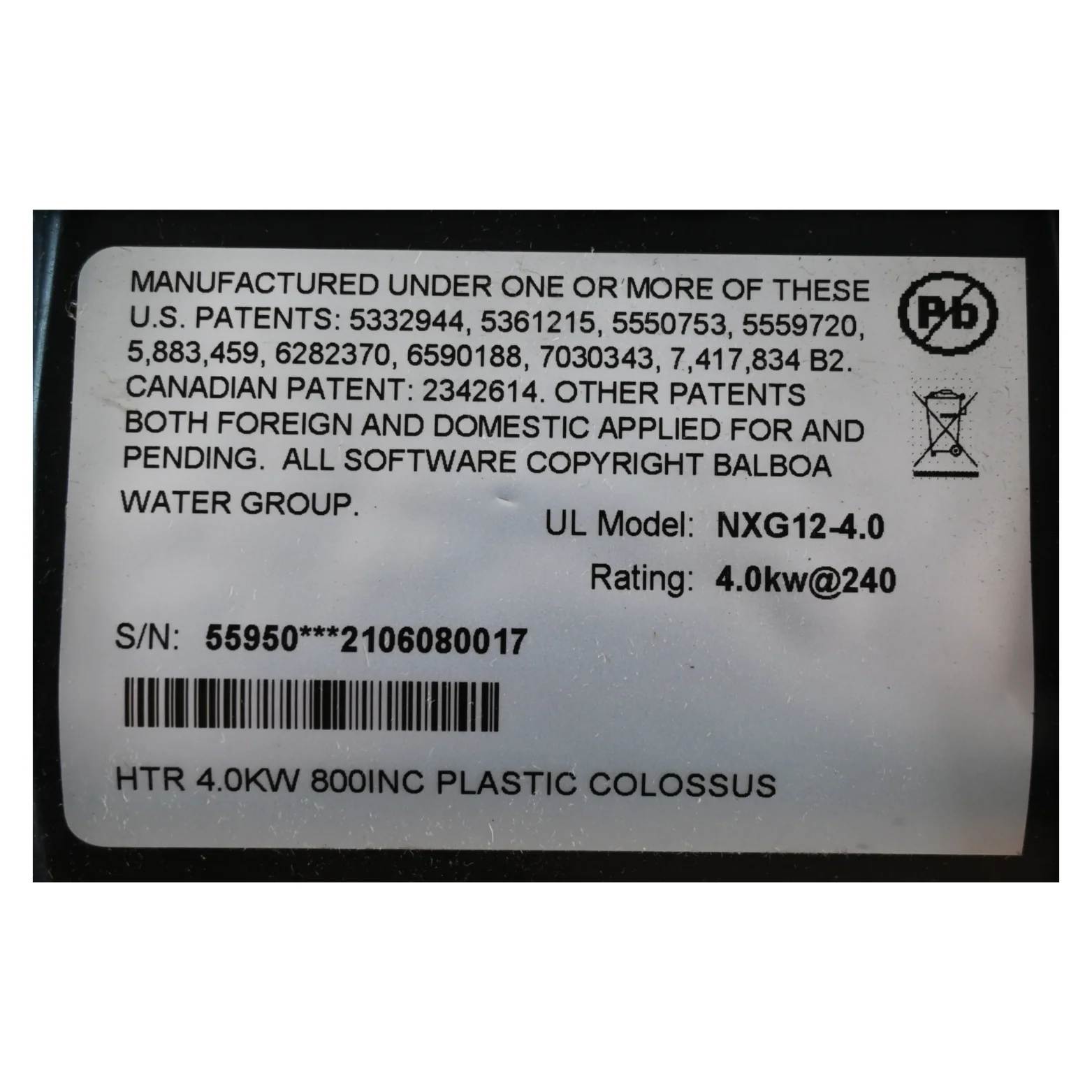 X300937 - Heater Assembly, 4.0kW for H2X Momentum - Image 3