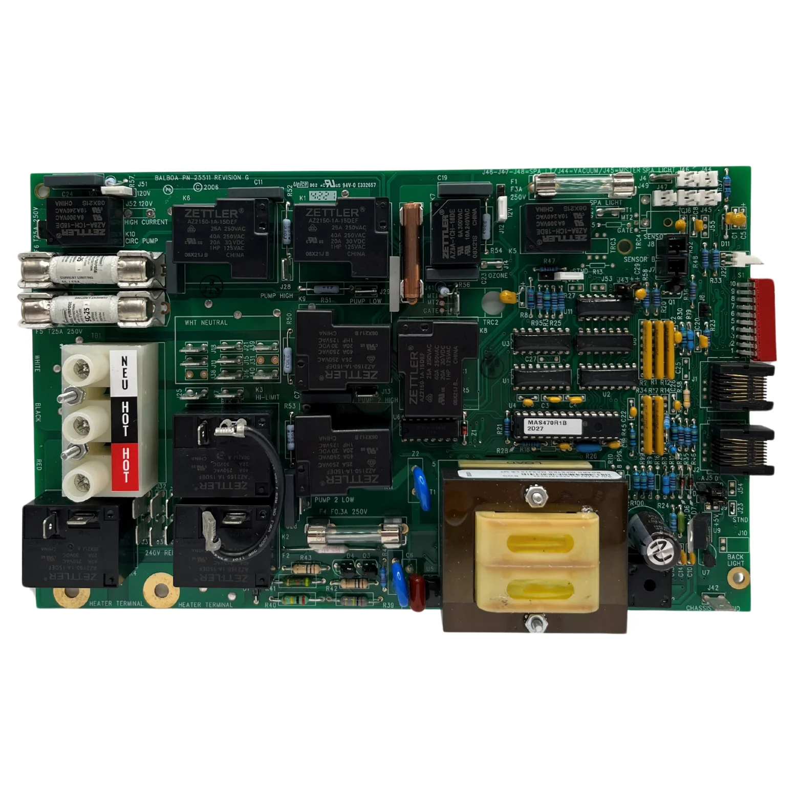 X800760 - Circuit Board, Balboa Equipment MAS470 PC Board