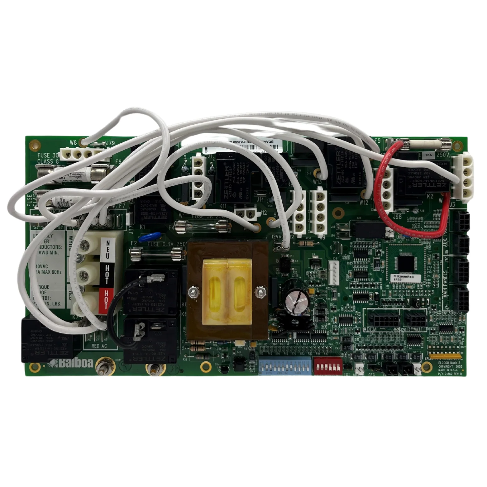X801080 - Circuit Board, Balboa Equipment MS2000 PC Board