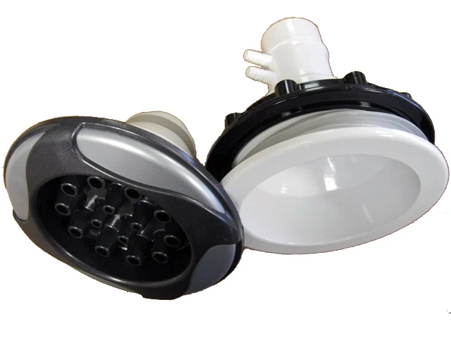 No Longer Available - Master Spa - X241194 - Fixed Master Massage Jet Assembly with "L" Gasket DSG/Grey