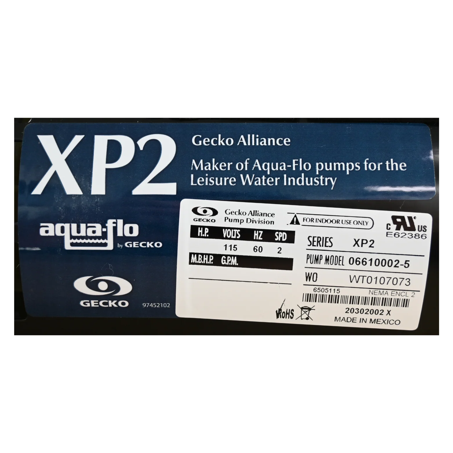 X320378 - Pump, 1.0/.12 HP, 2 SPD, 115 V, 9.5/3.2 A, 48 FR, 60 HZ - Image 4